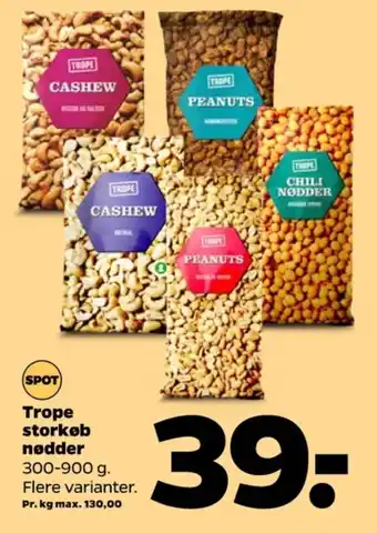 Netto Trope cashewnødder tilbud