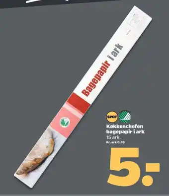 Køkkenchefen bagepapir