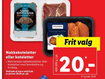 Lidl Grillmester nakkekoteletter tilbud