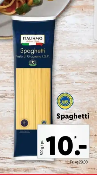 Lidl Italiamo spaghetti tilbud