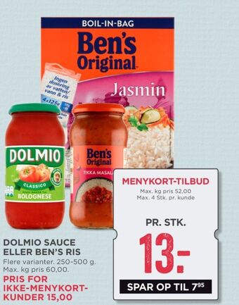 MENY Dolmio sauce flydende tilbud