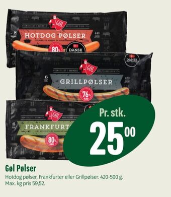 Min Købmand Gøl grillpølser tilbud