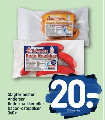 REMA 1000 Slagtermester andersen pølser tilbud