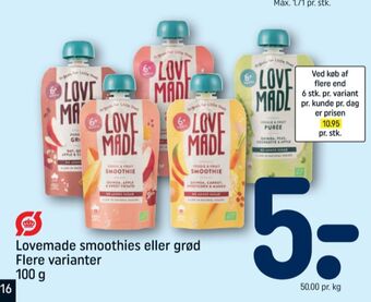 REMA 1000 Lovemade smoothie tilbud