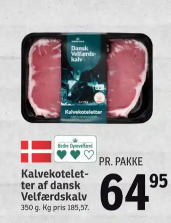 SPAR Danish crown kalvekoteletter tilbud