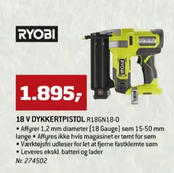 Bygma Ryobi dykkerpistol tilbud