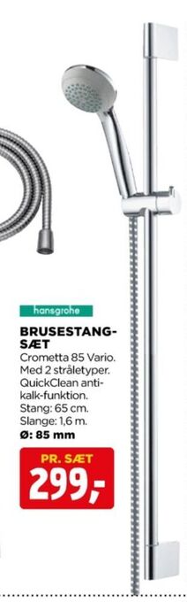 jem & fix Hansgrohe brusestangsæt tilbud
