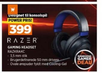 Power Razer headset tilbud