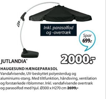 JYSK Jutlandia parasol tilbud