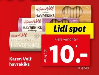 Let-Køb Karen Volf havrekiks tilbud