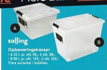 Bilka Opbevaringskasser 2 stk tilbud