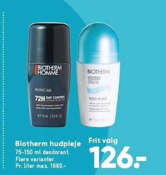 Bilka Biotherm hudpleje tilbud