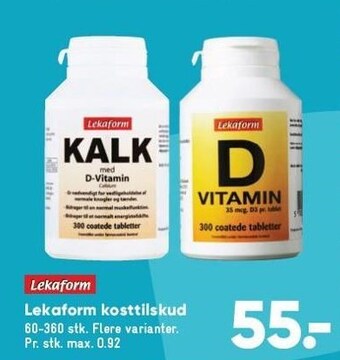 Bilka Lekaform kosttilskud tilbud