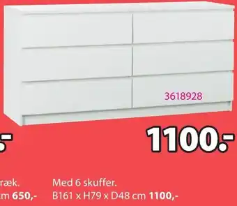 JYSK Limfjorden Kommode B161xH79xD48 cm tilbud