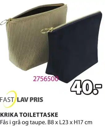 JYSK Krika Toilettaske B8xL23xH17 cm tilbud
