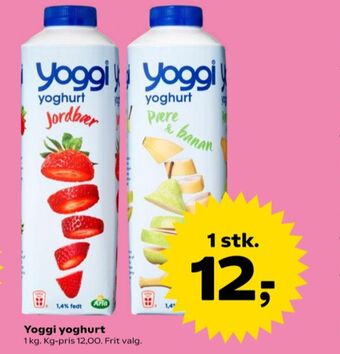 Dagli'Brugsen Yoggi yoghurt jordbær tilbud