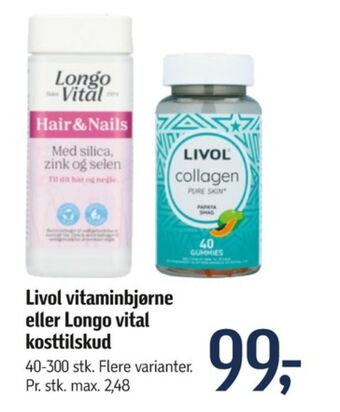Føtex Longo vital kosttilskud tilbud
