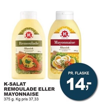Let-Køb K-salat remoulade eller mayonnaise tilbud