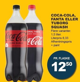 Let-Køb Coca-cola, fanta eller tuborg squash tilbud