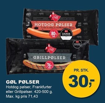 Let-Køb GØL pølser tilbud