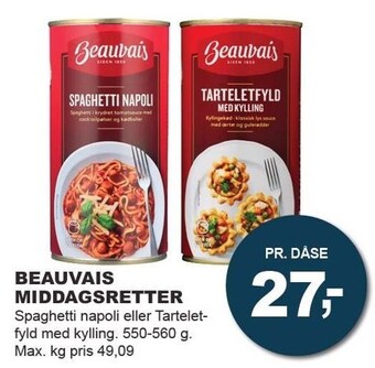 Let-Køb Beauvais middagsretter tilbud