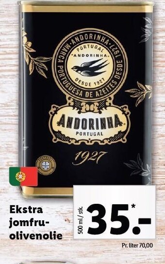 Lidl Ekstra jomfru olivenolie tilbud