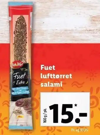 Lidl Fuet lufttørret salami tilbud