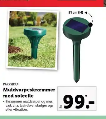 Muldvarpeskræmmer m. solcelle