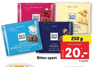 Lidl Ritter Sport tilbud