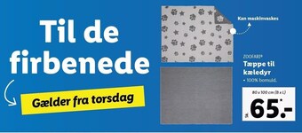 Lidl Tæppe til kæledyr tilbud