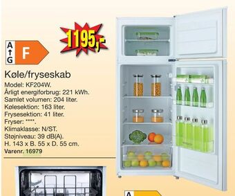 Harald Nyborg Køle/fryseskab tilbud