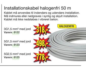 Harald Nyborg Installationskabel halogenfri 50 m tilbud