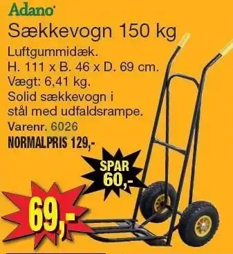 Harald Nyborg Sækkevogn 150kg tilbud