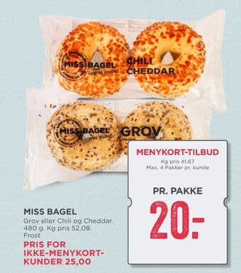 MENY Miss bagel bagels tilbud