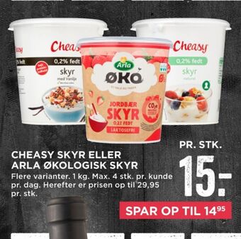 MENY Cheasy skyr vanilje tilbud