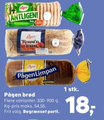 SuperBrugsen Pågenlimpan brød tilbud
