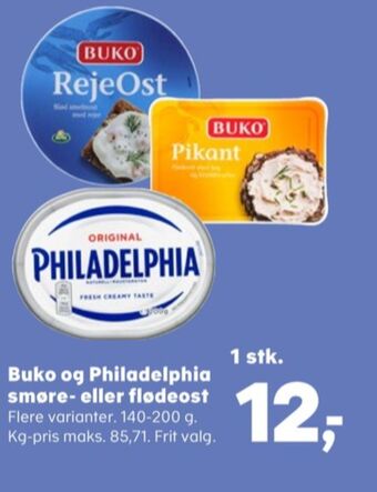 SuperBrugsen Buko smelte smøreost rejeost tilbud