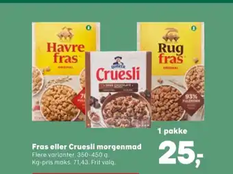 Havrefras morgenmadsprodukt