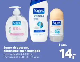 SuperBrugsen Sanex deo roll-on tilbud