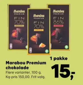 SuperBrugsen Marabou premium chokoladeplade fin 70% kakao tilbud