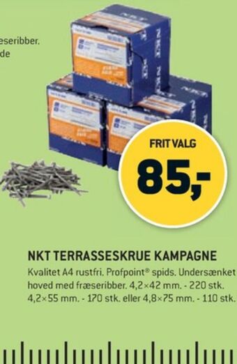 XL-BYG Nkt fasteners skruer tilbud