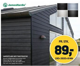 Hardieplank med træstruktur