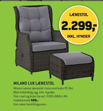 XL-BYG MILANO LUX LÆNESTOL tilbud
