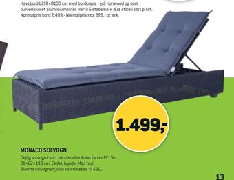 XL-BYG Monaco solvogn tilbud