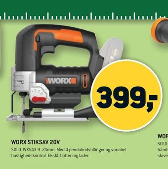 XL-BYG Worx stiksav 20v tilbud