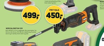 Worx bajonetsav 20v