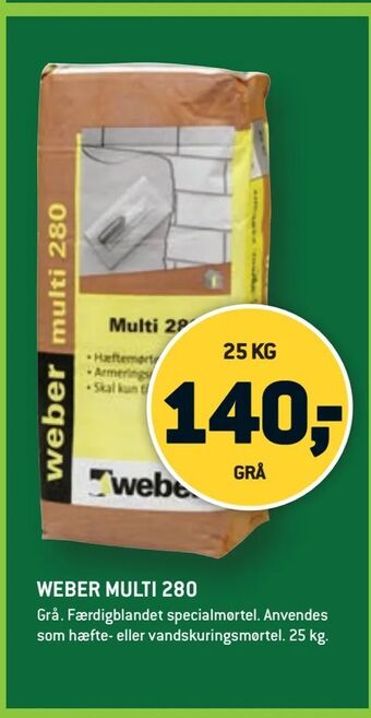 XL-BYG Weber multi 280 tilbud