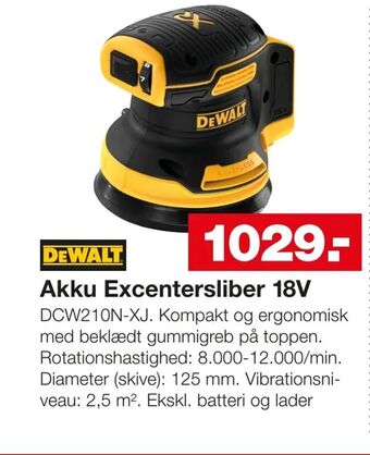 Bauhaus Akku Excentersliber 18V tilbud