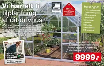 Bauhaus Drivhus Mars 8,3 m2 tilbud
