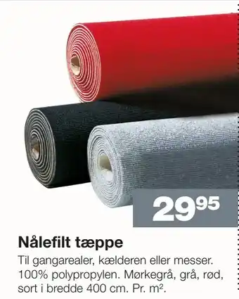 Nålefilt tæppe